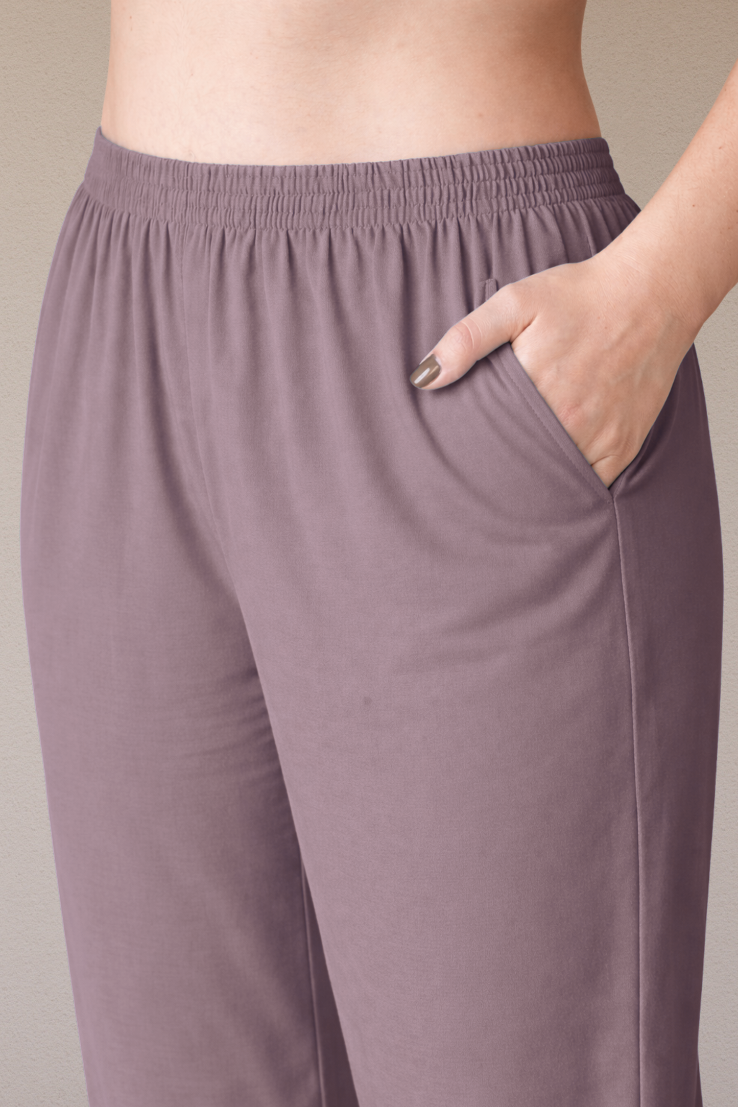 Mauve Rayon Kurti Pant