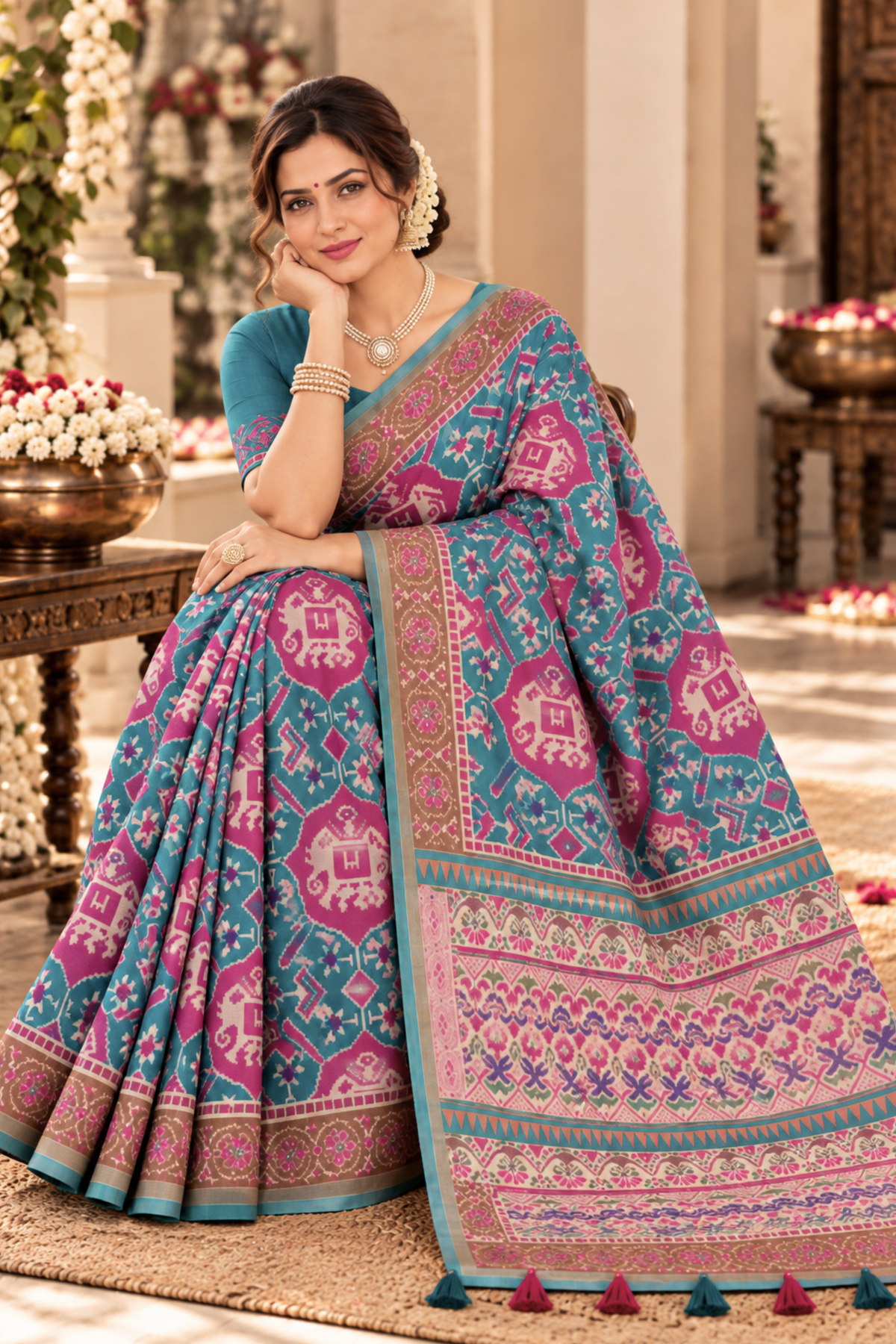 Mayura Printed Saree With 1.5 Mtr Blouse Piece