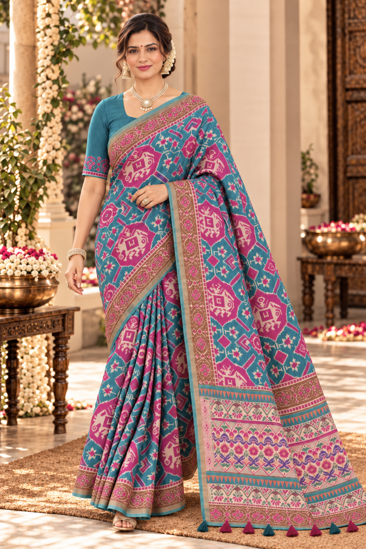 Mayura Printed Saree With 1.5 Mtr Blouse Piece