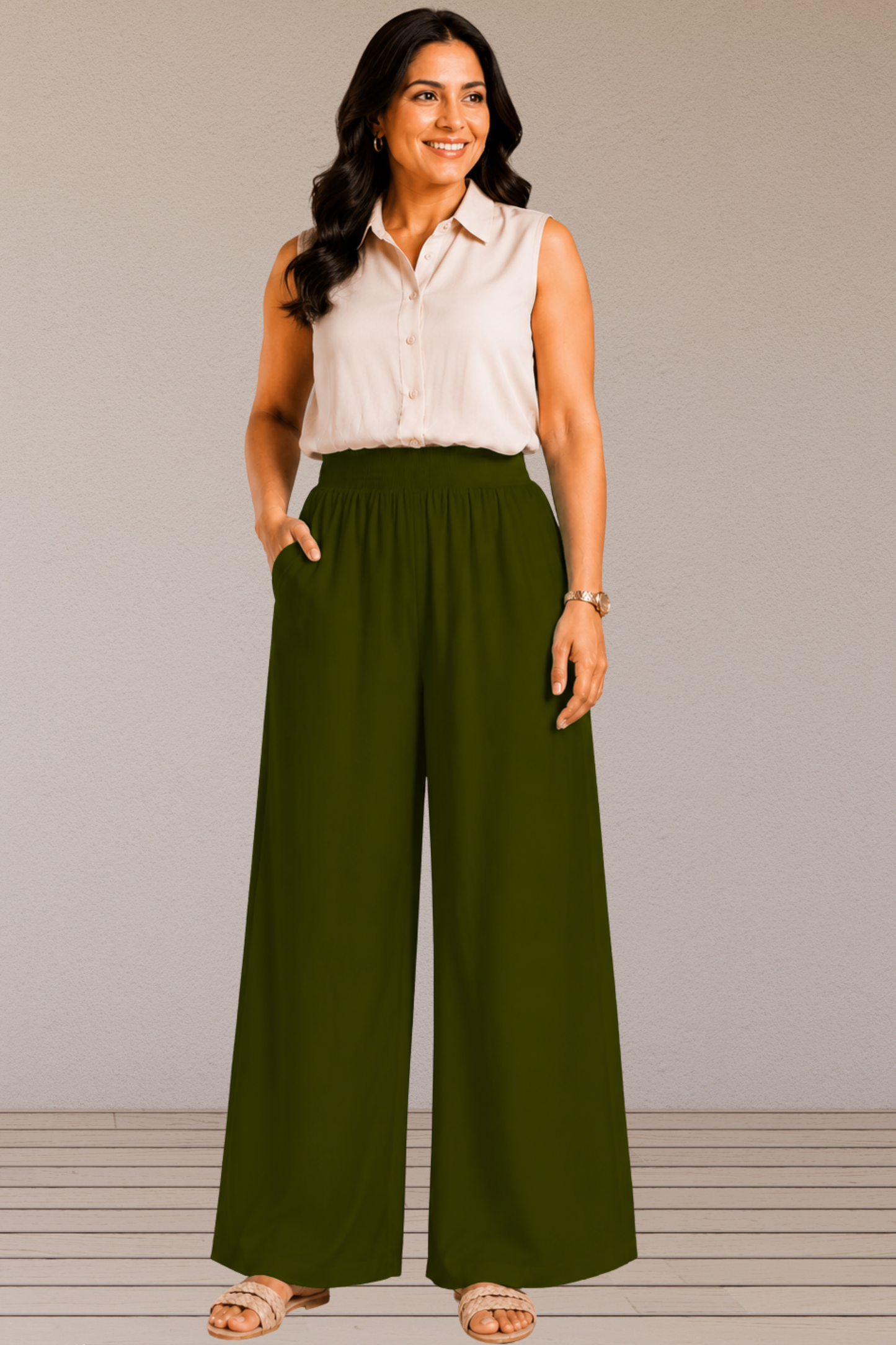 Mehandi Flared Palazzo Pant