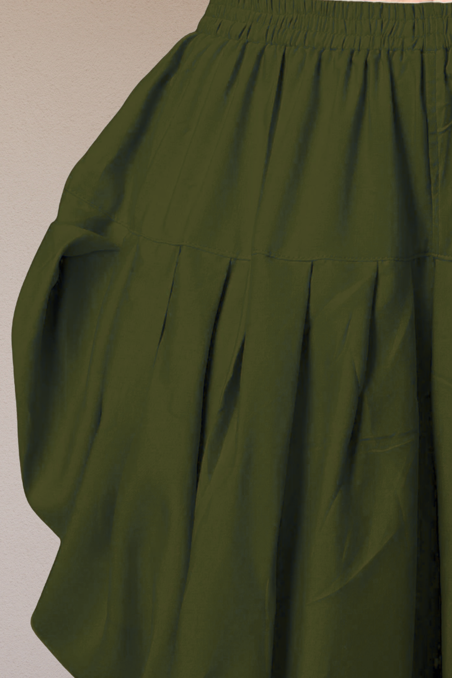 Mehandi Green Belted Dhoti Salwar