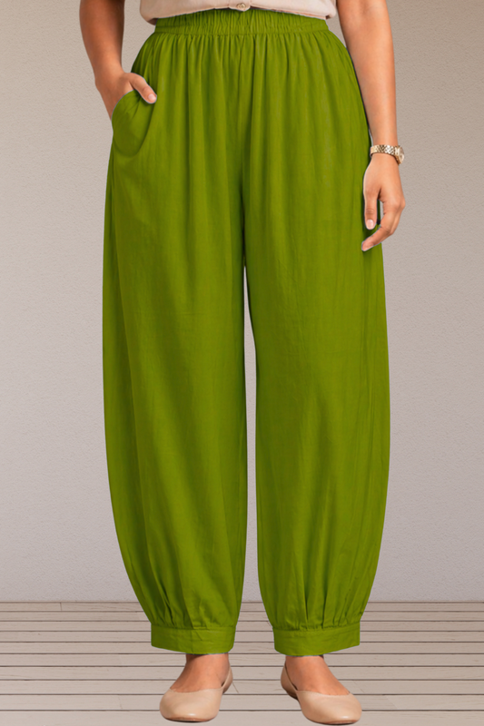Mehandi Green Cotton Afghani Pants