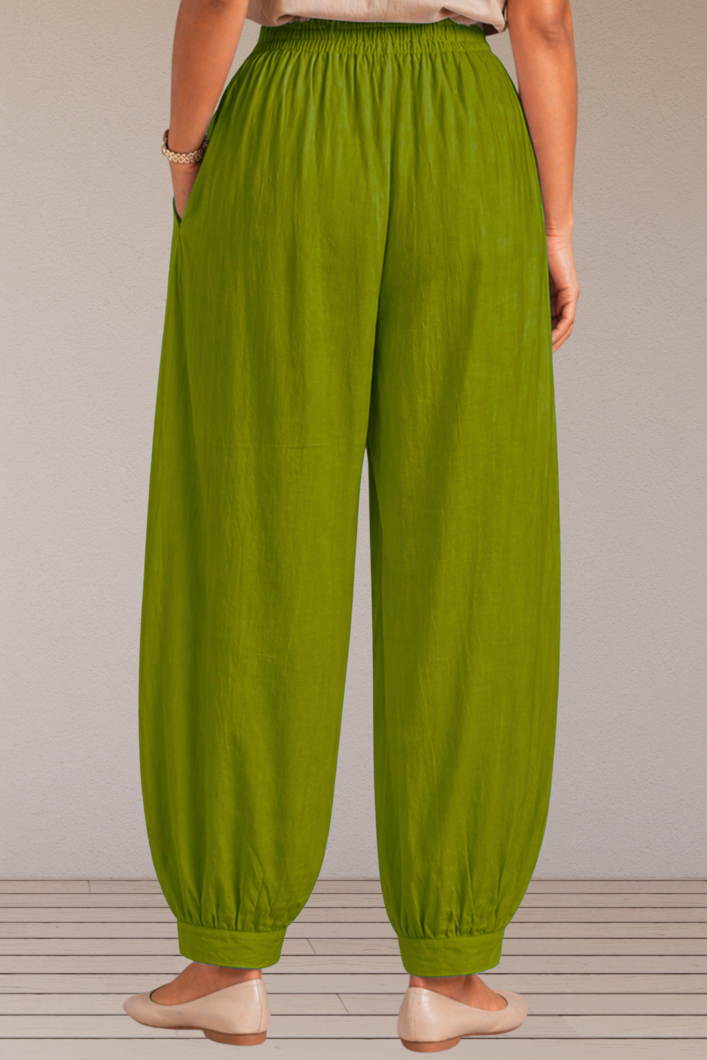 Mehandi Green Cotton Afghani Pants