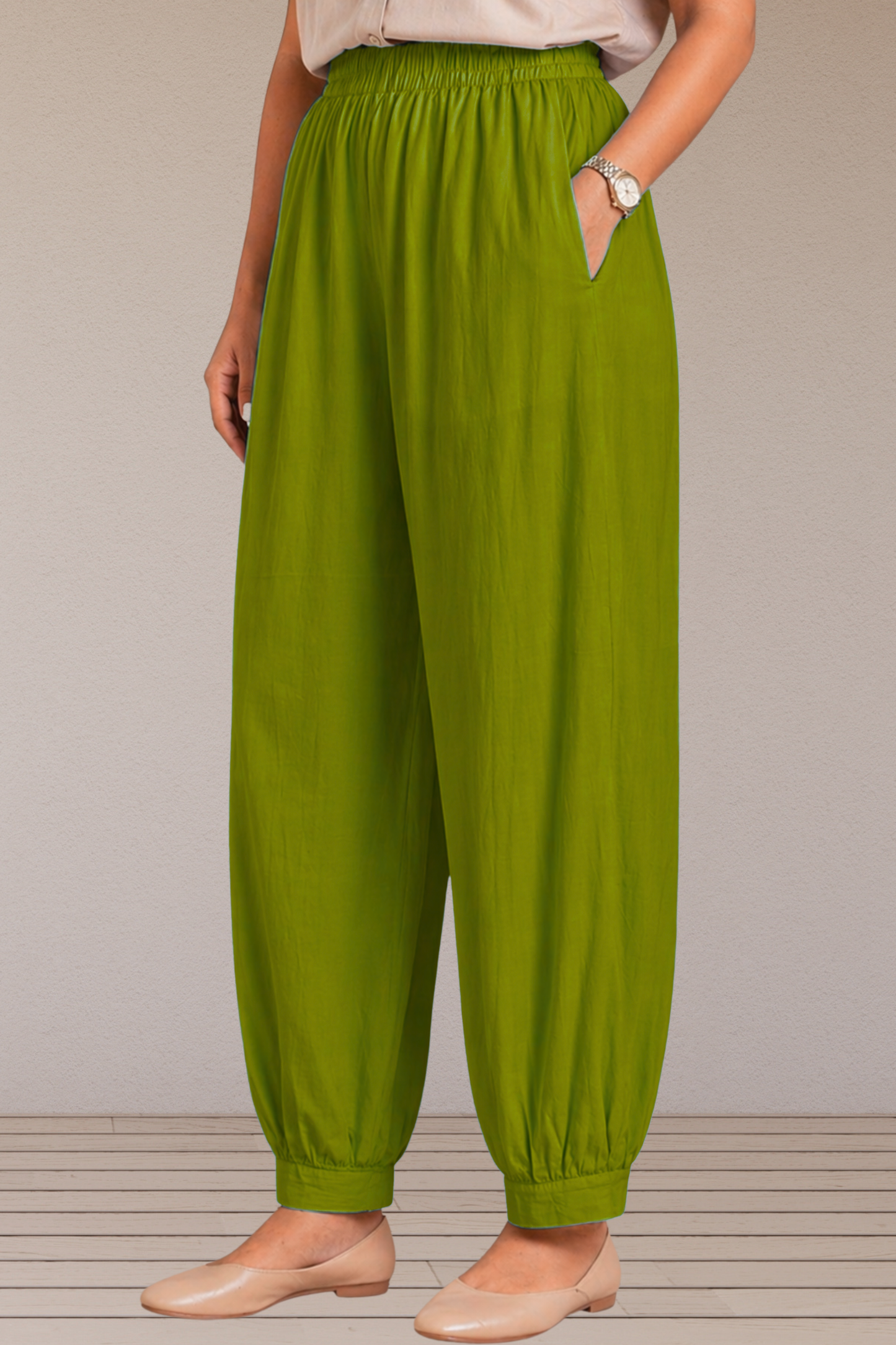 Mehandi Green Cotton Afghani Pants