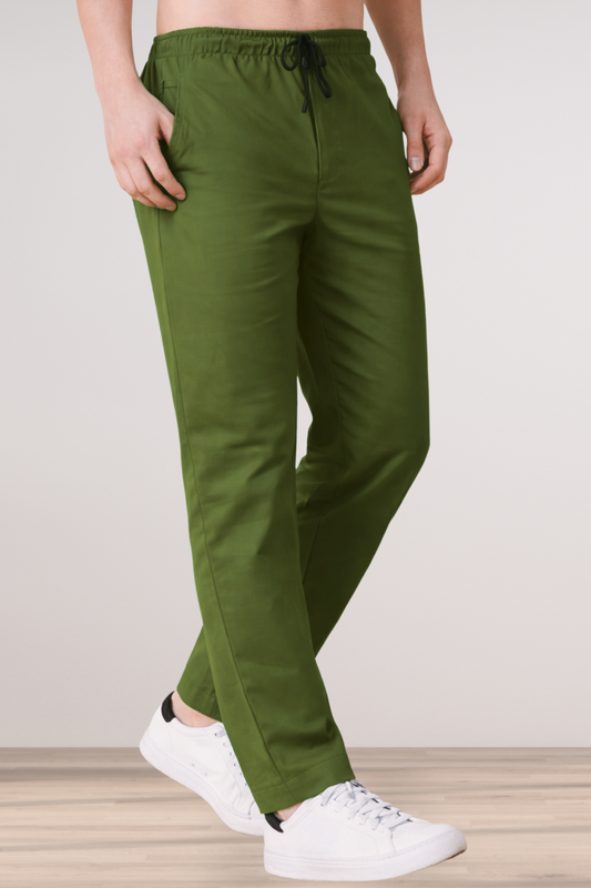 Mehandi Green Cotton Track Pants