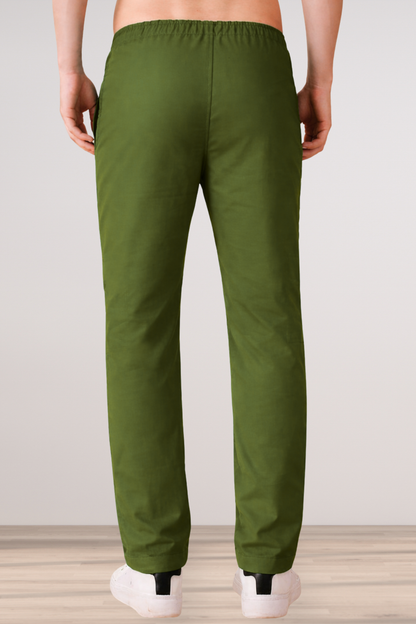 Mehandi Green Cotton Track Pants