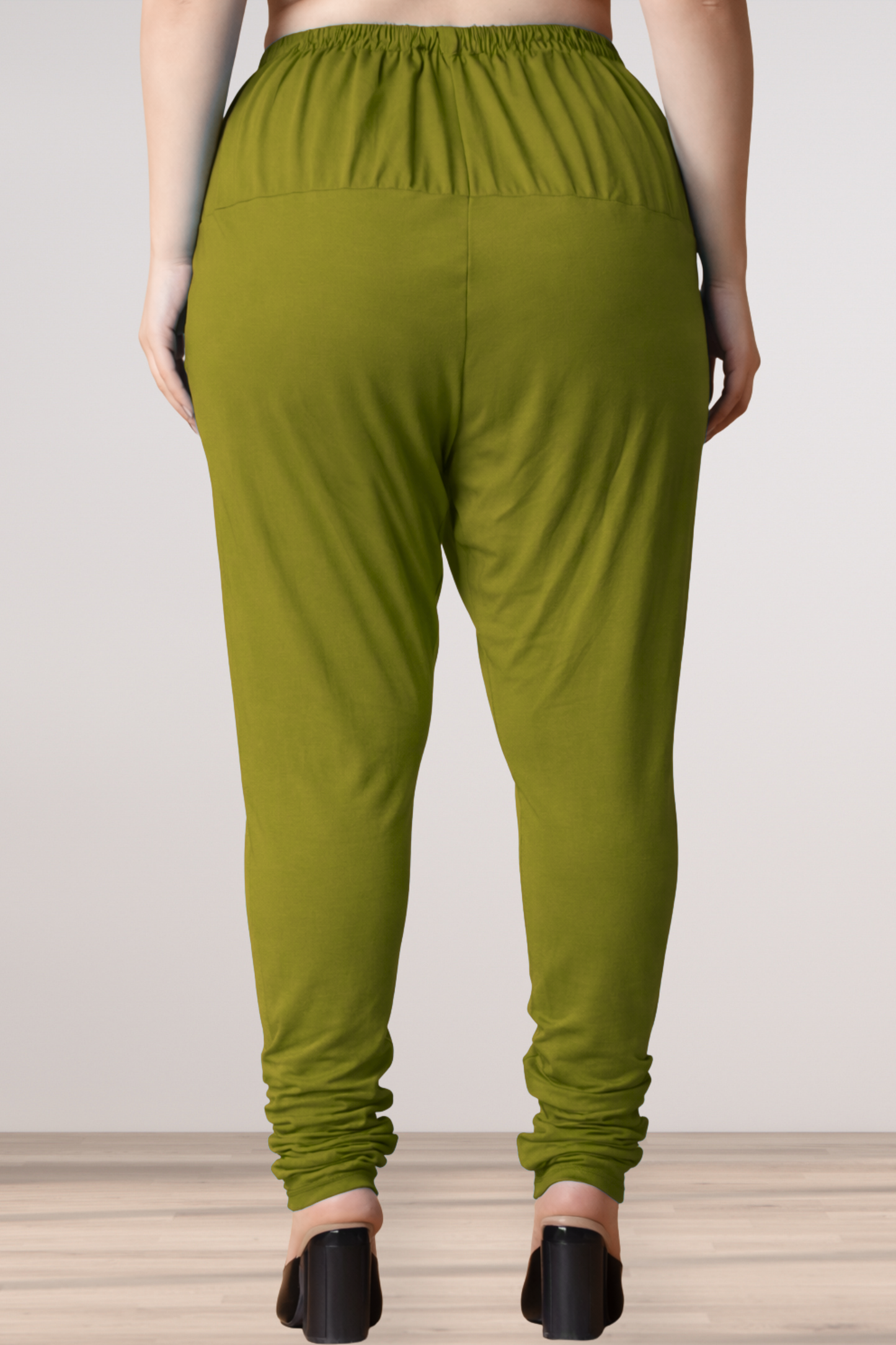 Mehandi Green Cotton Churidar Pants