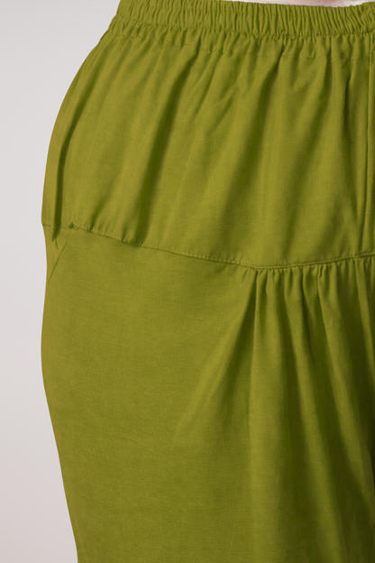 Mehandi Green Cotton Churidar Pants