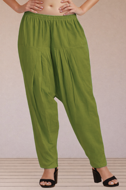 Light Mehandi Easy Fit Cotton Salwar