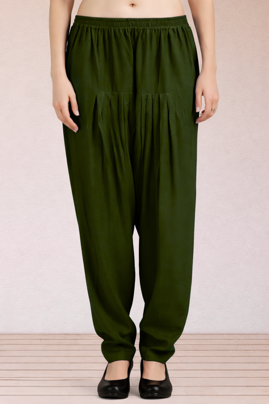 Mehandi Green Easy Fit Rayon Salwar