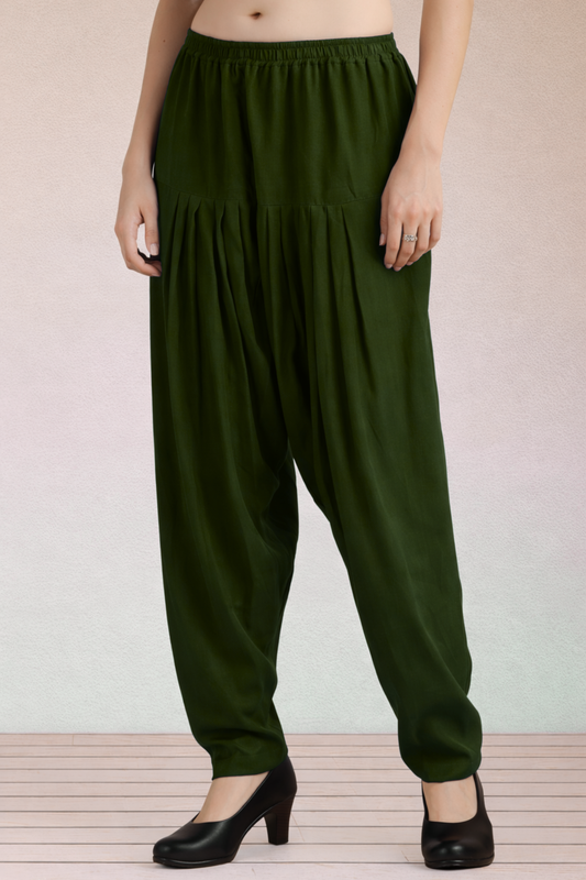 Mehandi Green Easy Fit Rayon Salwar