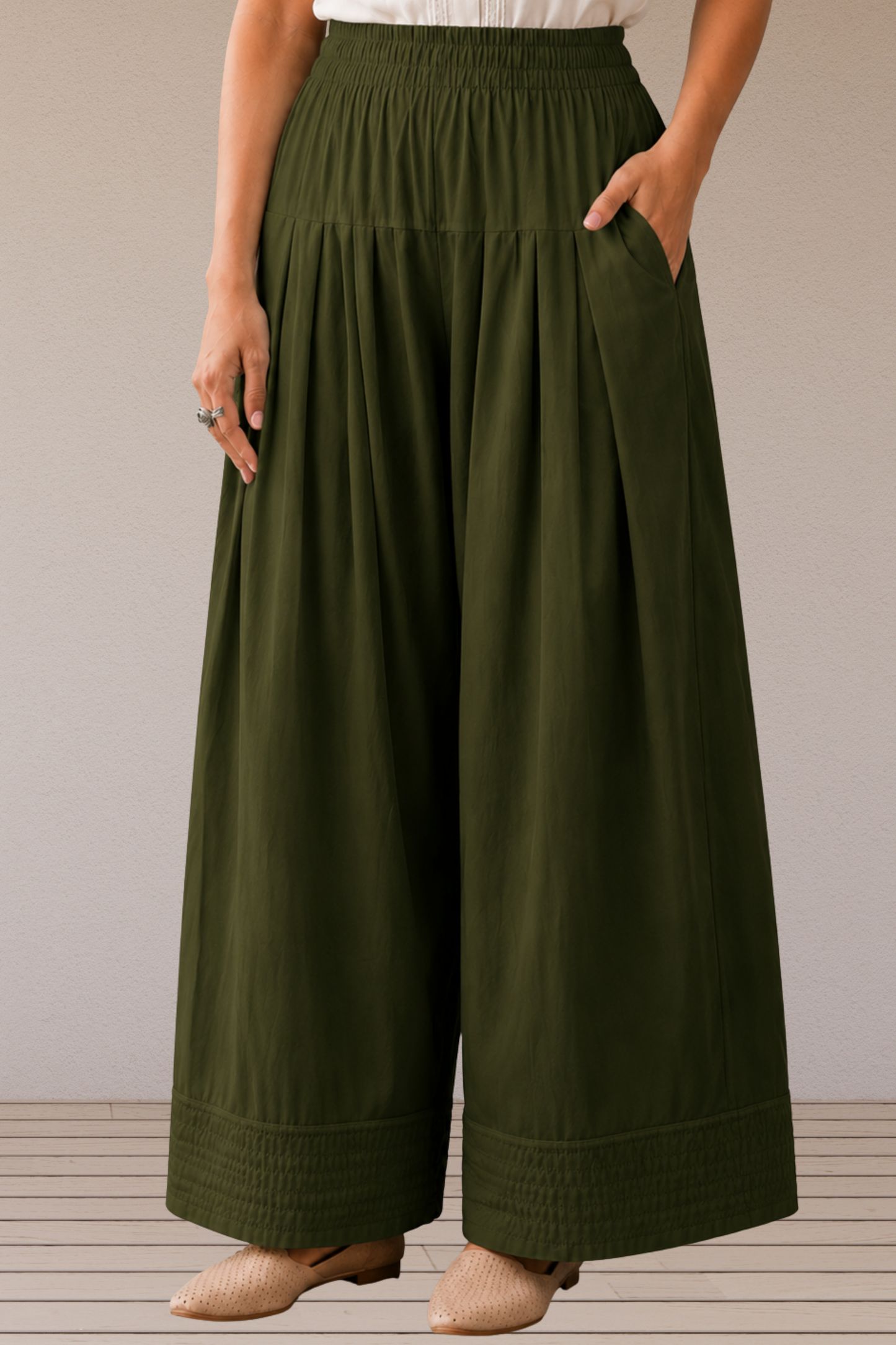 Mehandi Green Rayon Farshi Salwar