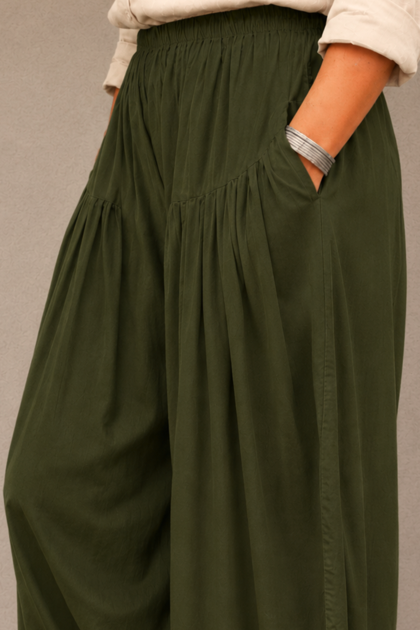 Mehandi Green Rayon Farshi Salwar