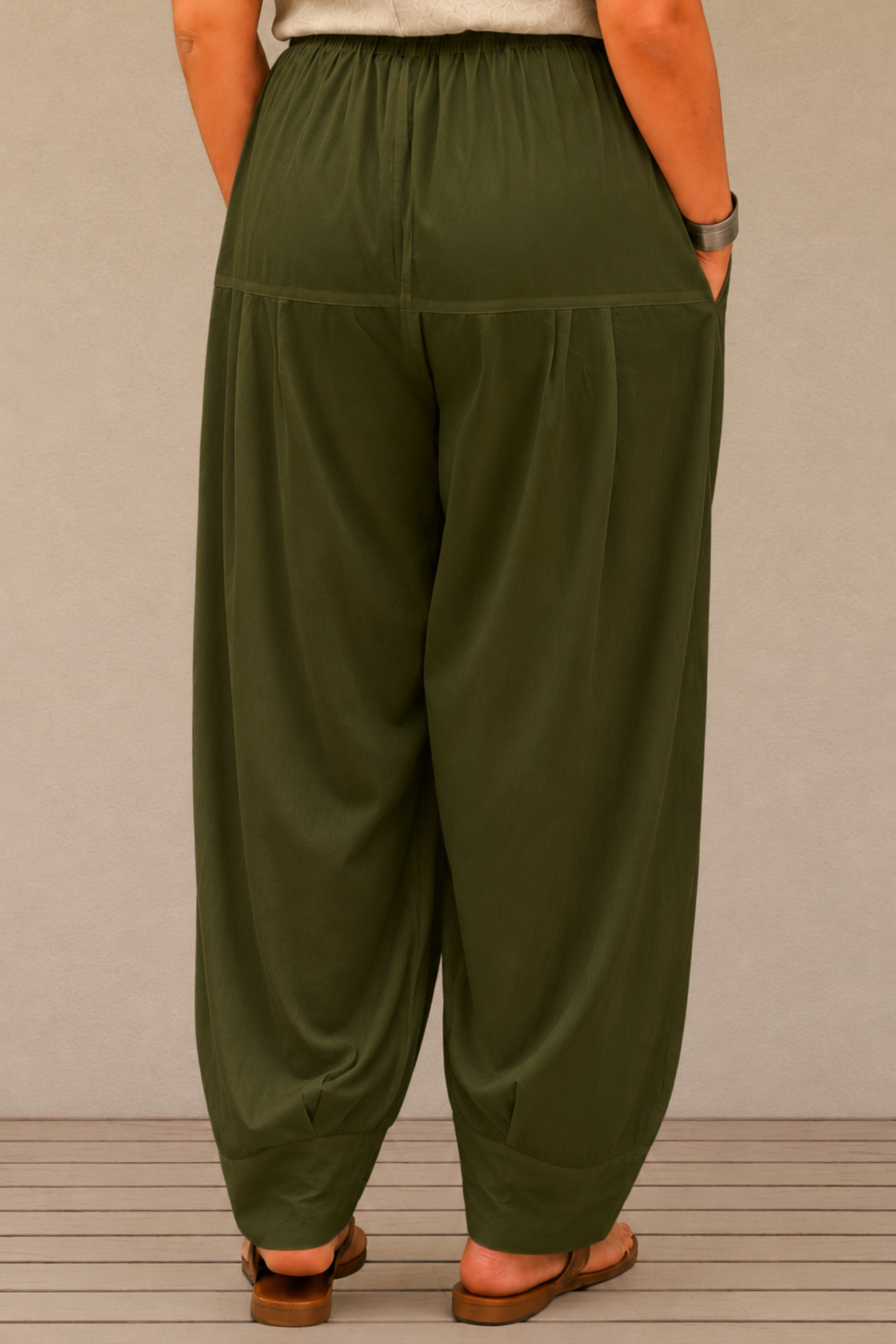 Mehandi Green Rayon Farshi Salwar
