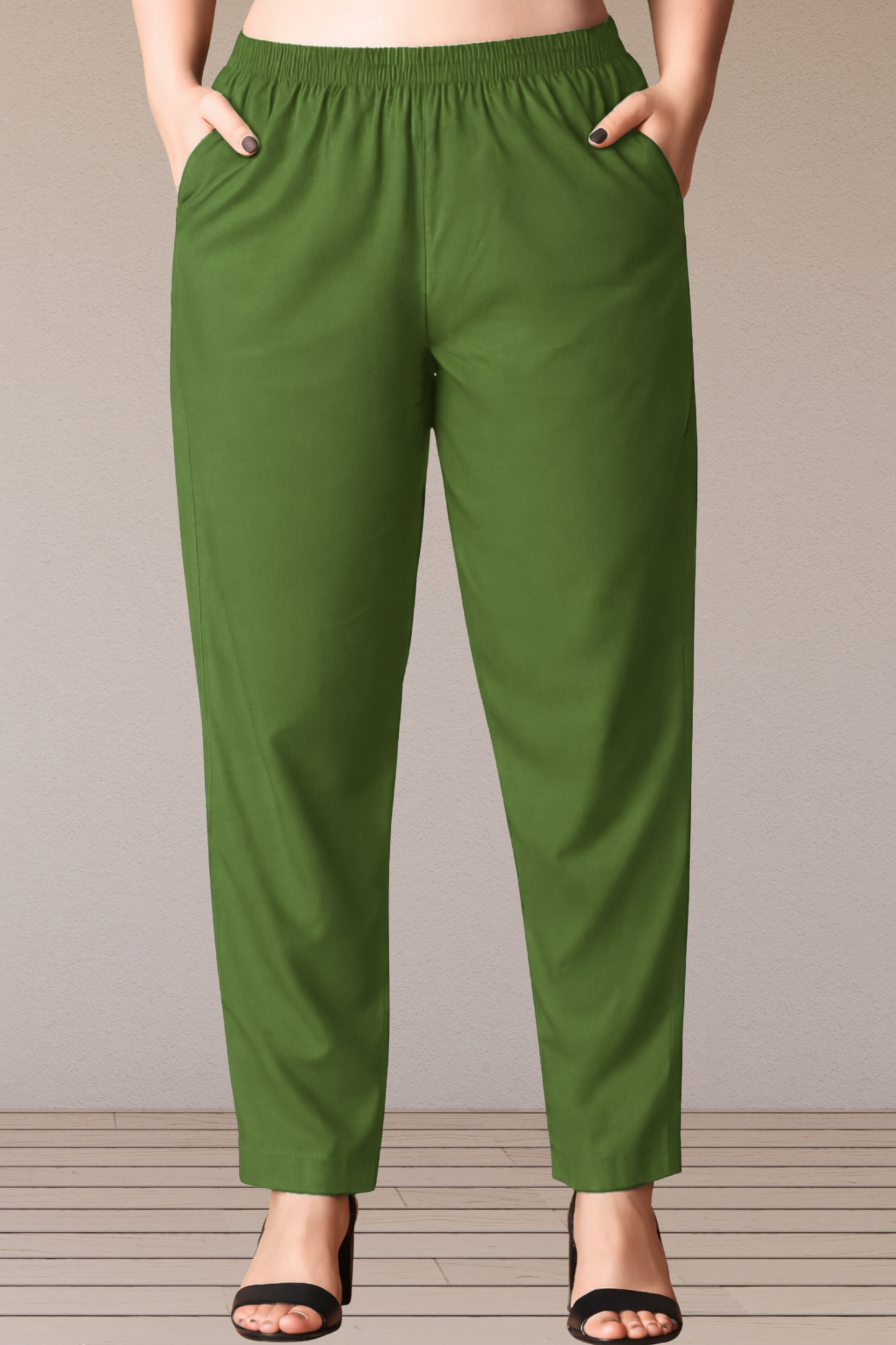 Mehendi Green Cotton Kurti Pant