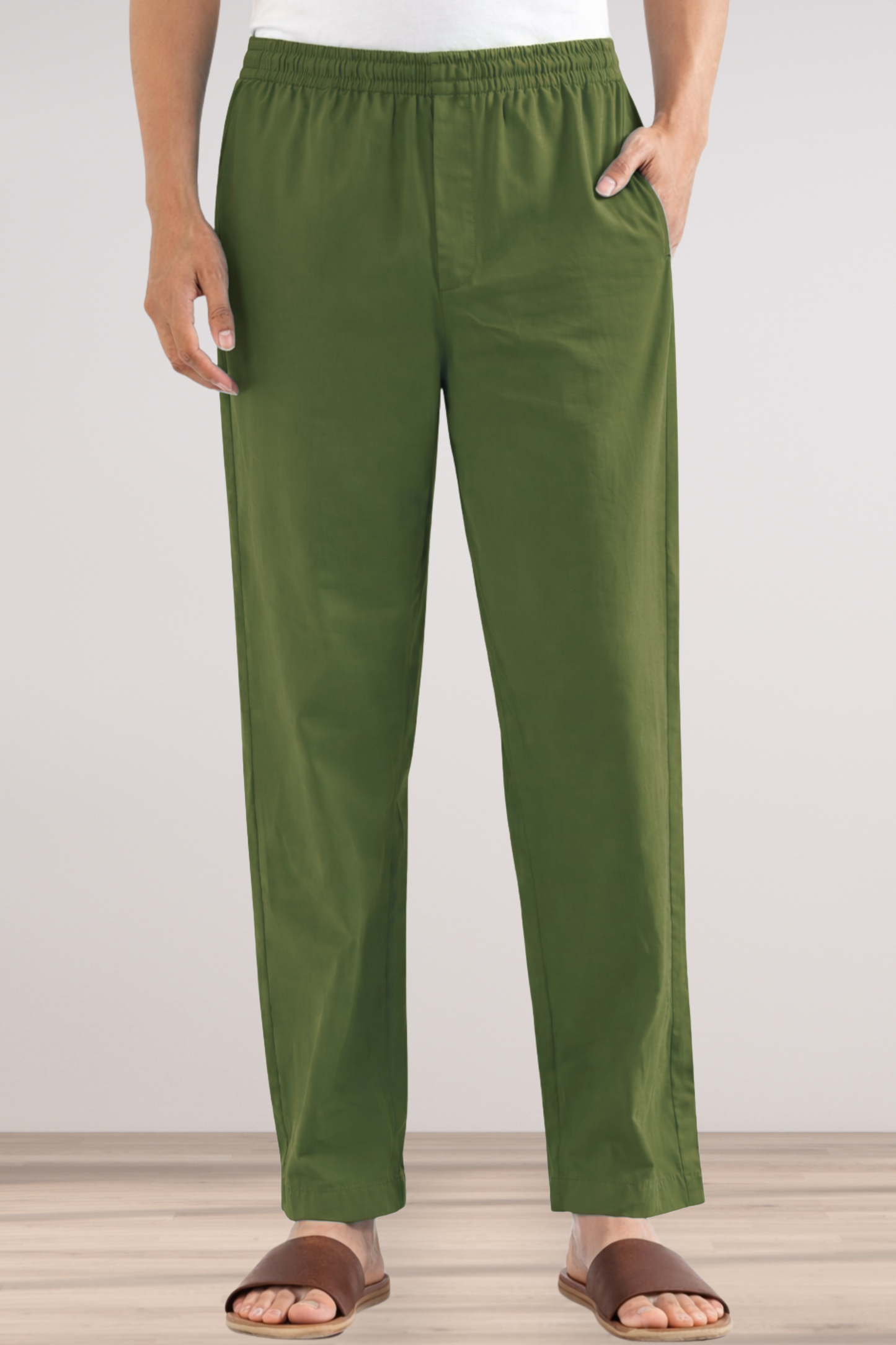 Mehendi Green Cotton Pant Pajama