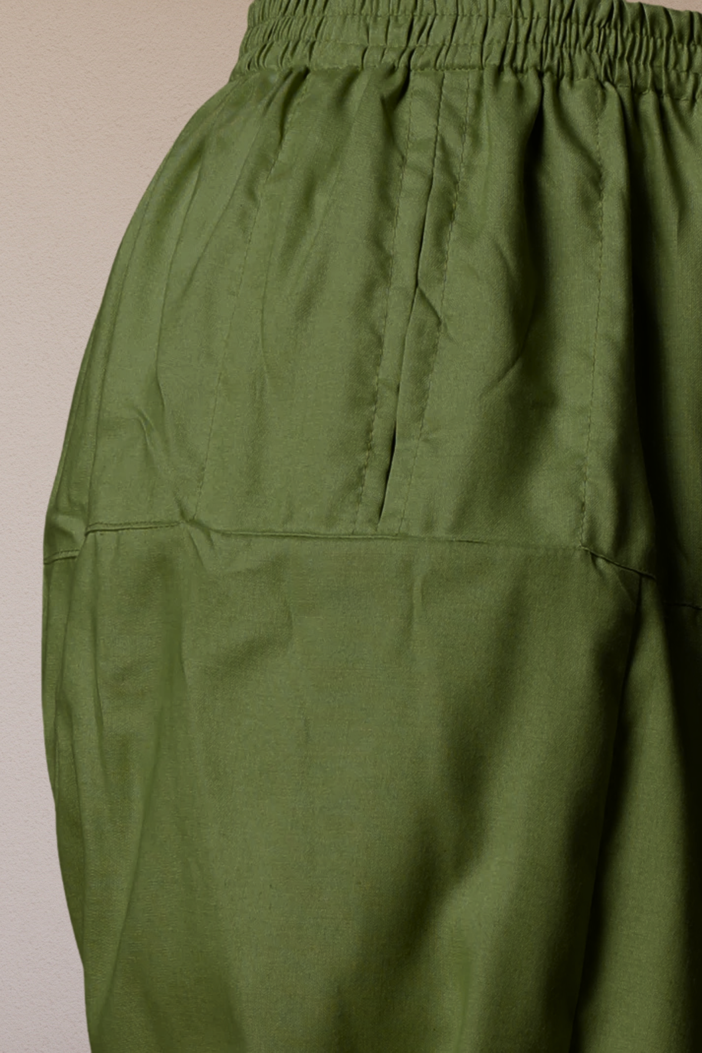 Mehandi Green Pleated Rayon Salwar