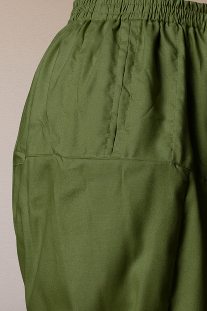 Mehandi Green Classic Rayon Salwar With Pocket