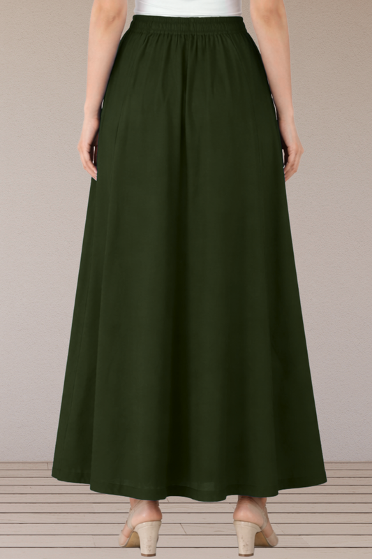 Mehandi Green Rayon Skirt Palazzo