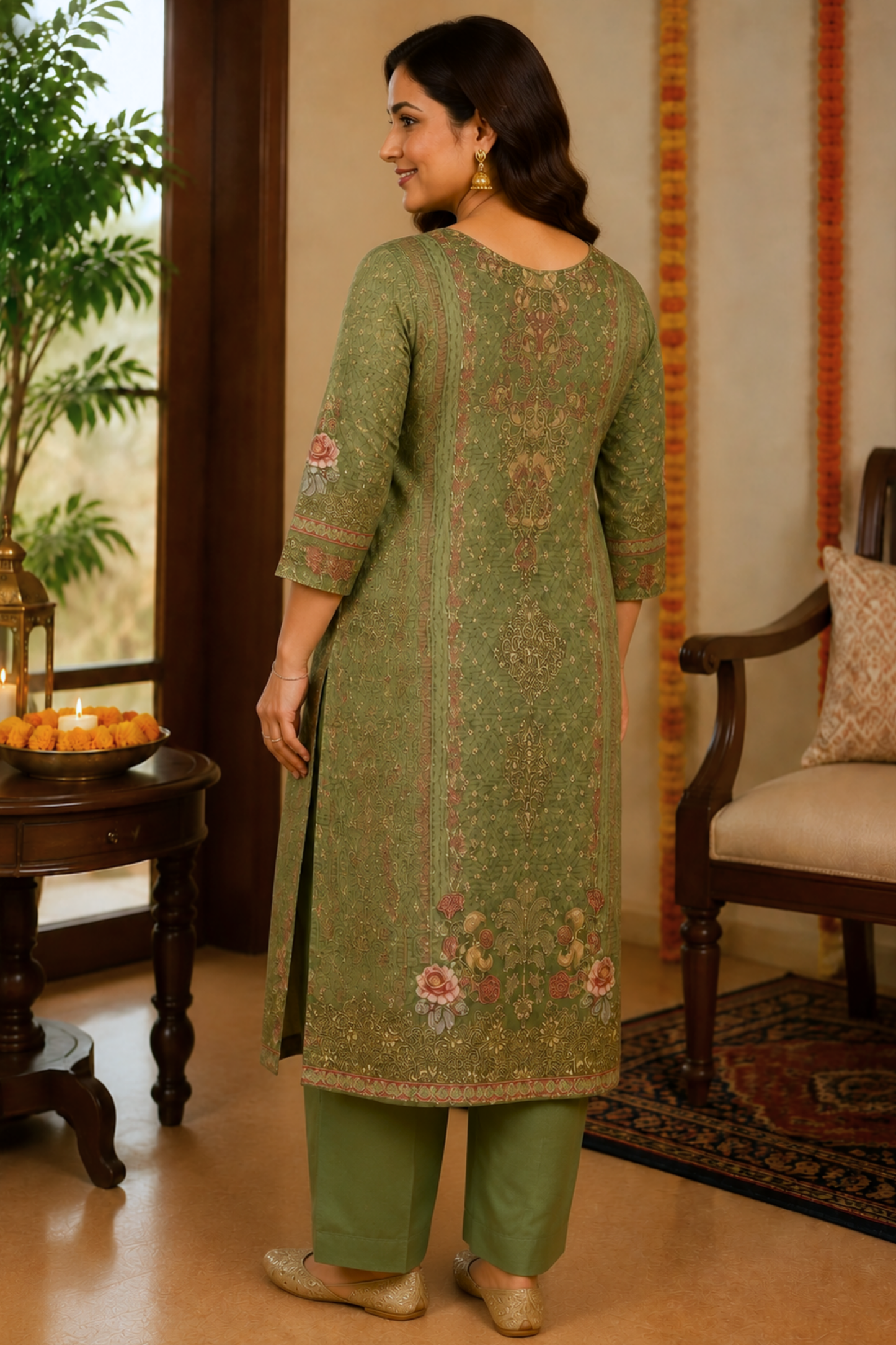 Mehnaz Karachi Muslin Suit with Aari Work
