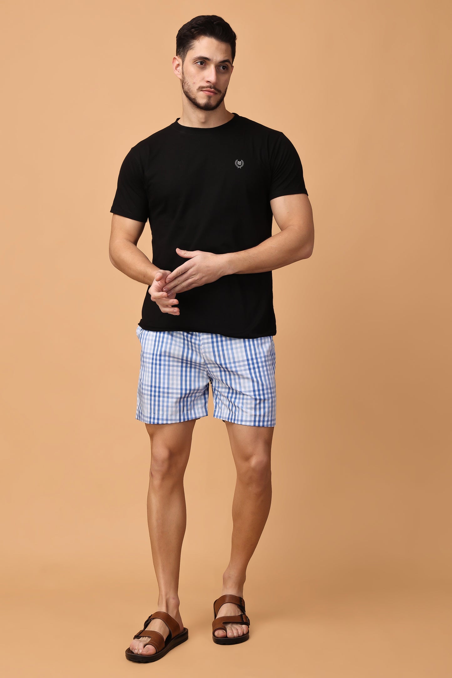 Ocean Checked Comfort Shorts