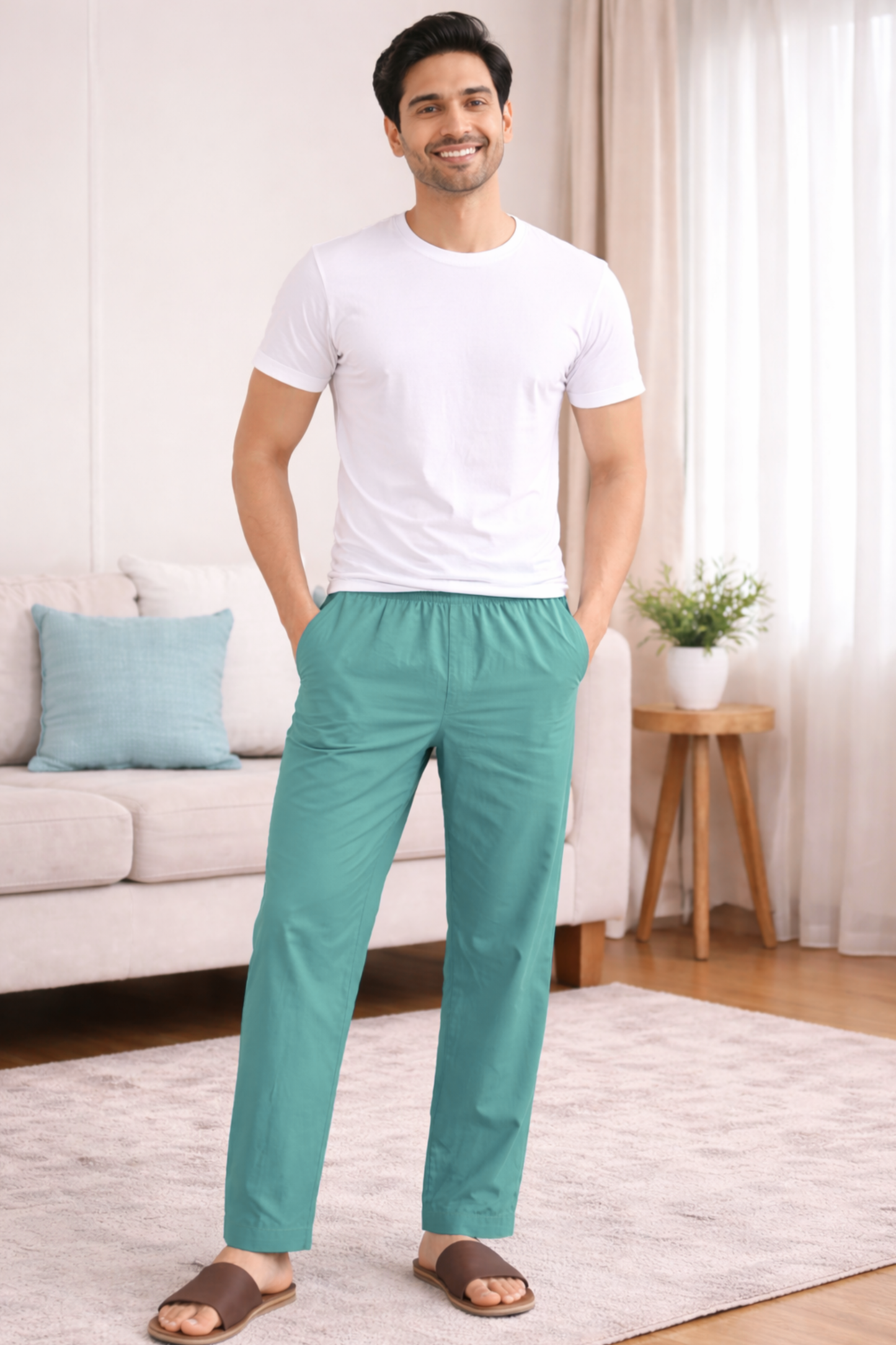 Cobalt Blue Cotton Pant Pajama