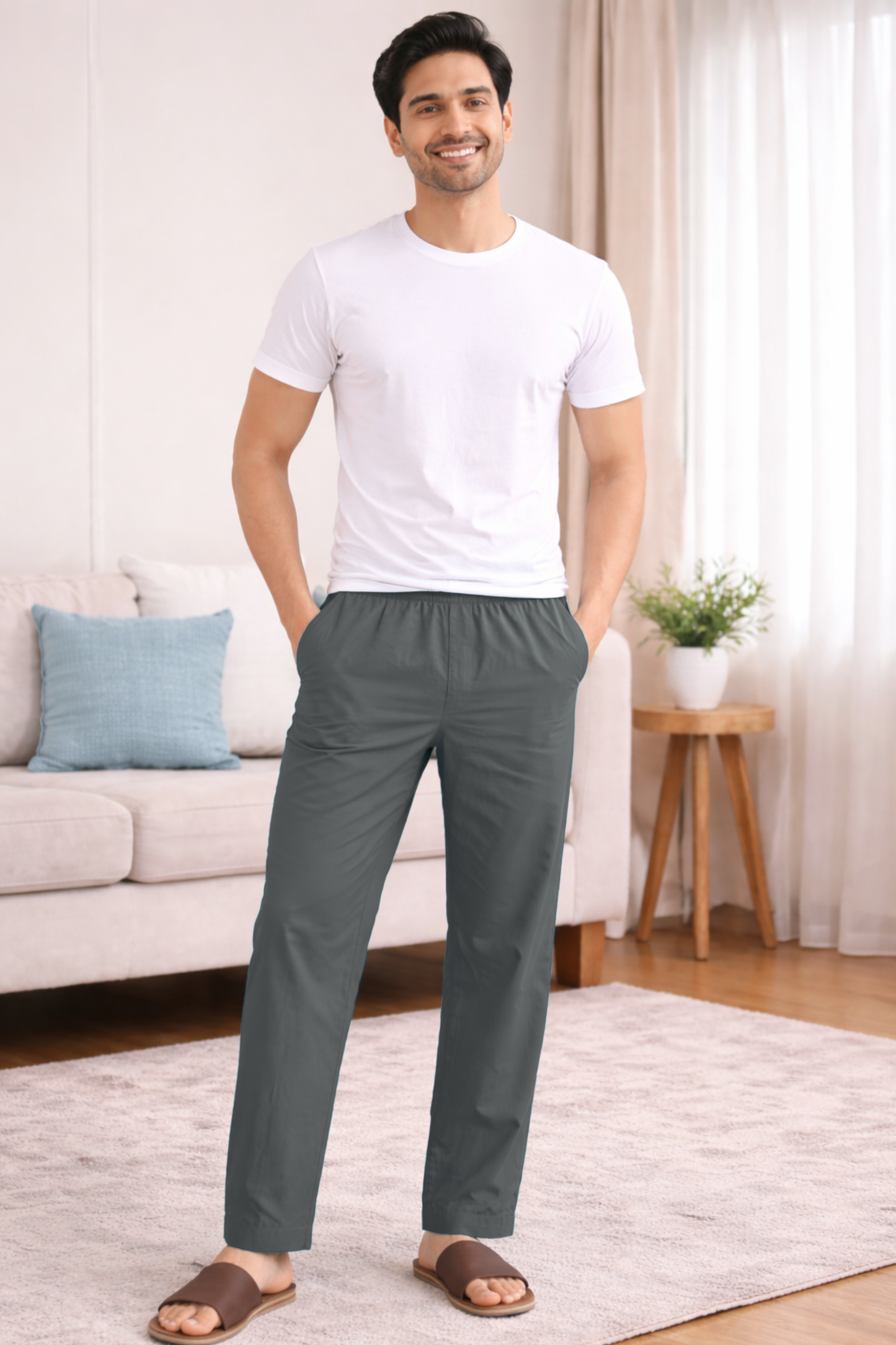 Dark Grey Cotton Pajama