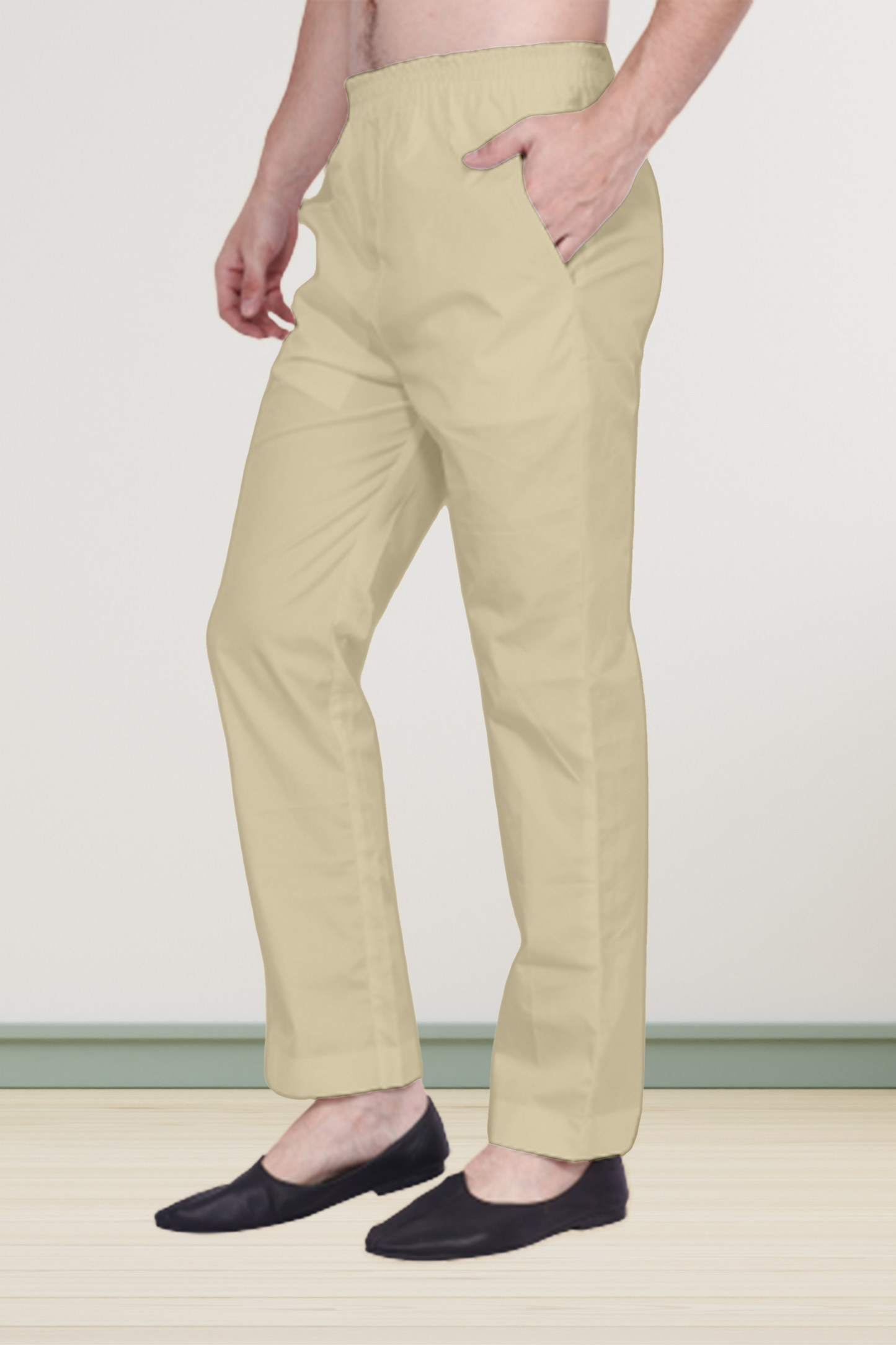Cream Cotton Pant Pajama