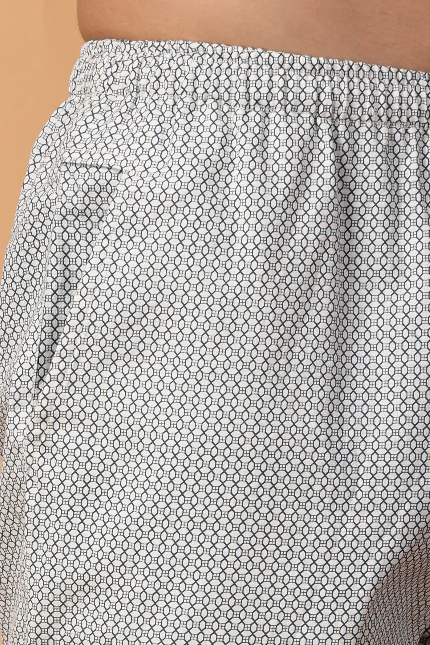 Grey Canvas Poplin Lycra Shorts