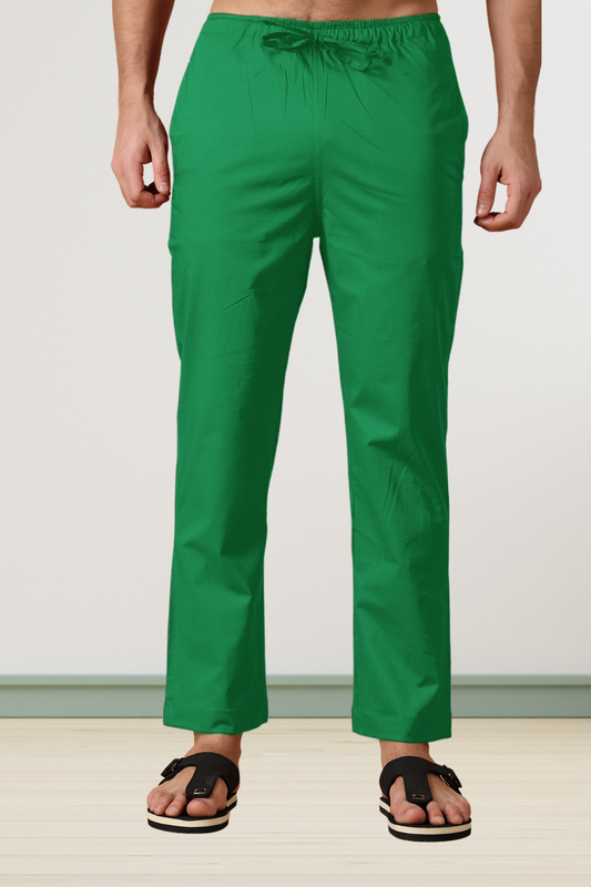 Dark Green Cotton Pant Pajama