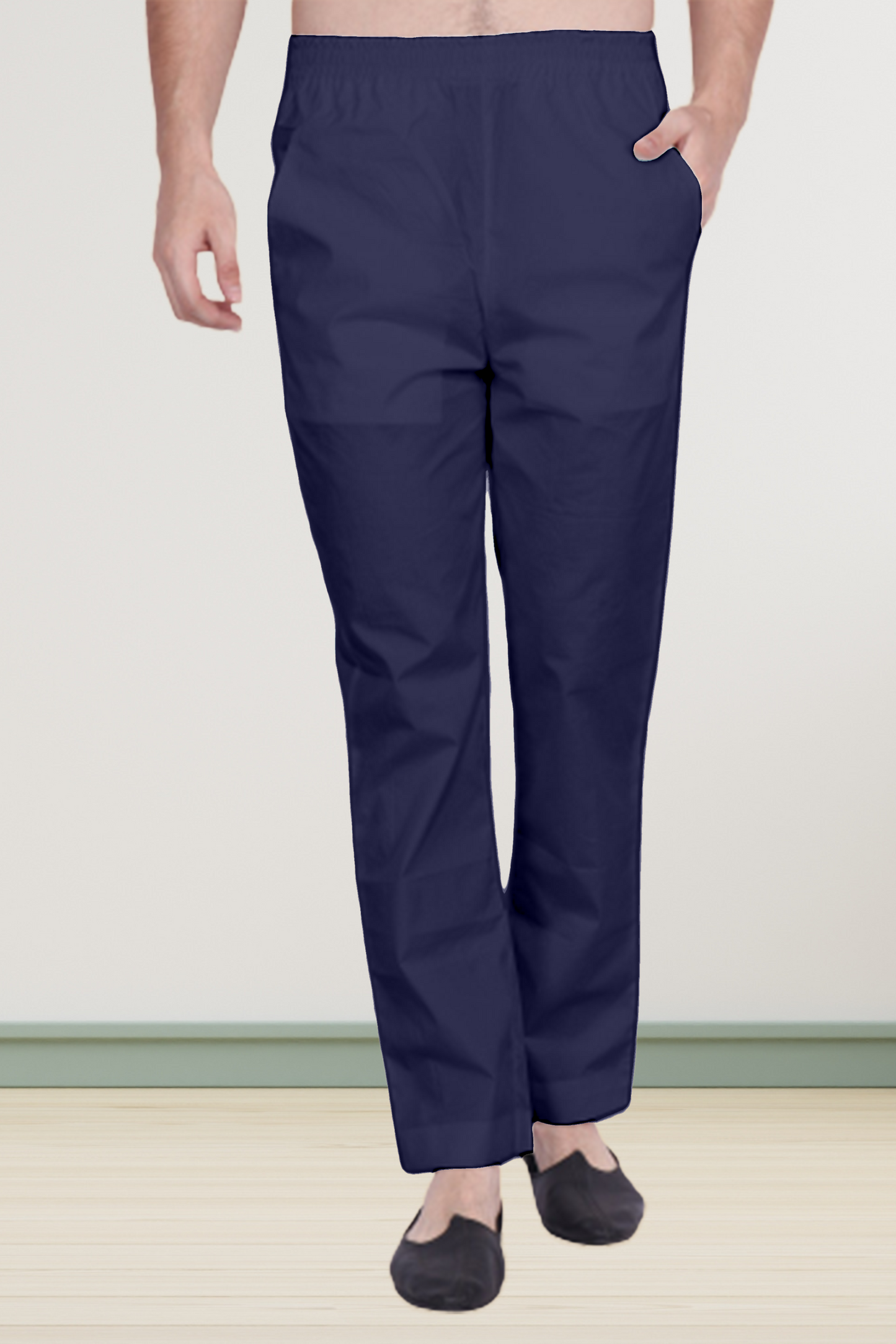 Navy Blue Cotton Pant Pajama