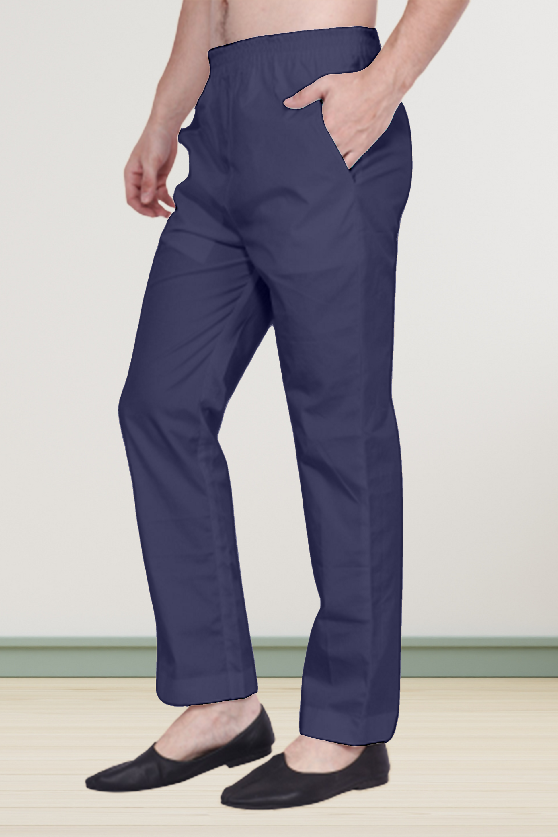 Navy Blue Cotton Pant Pajama