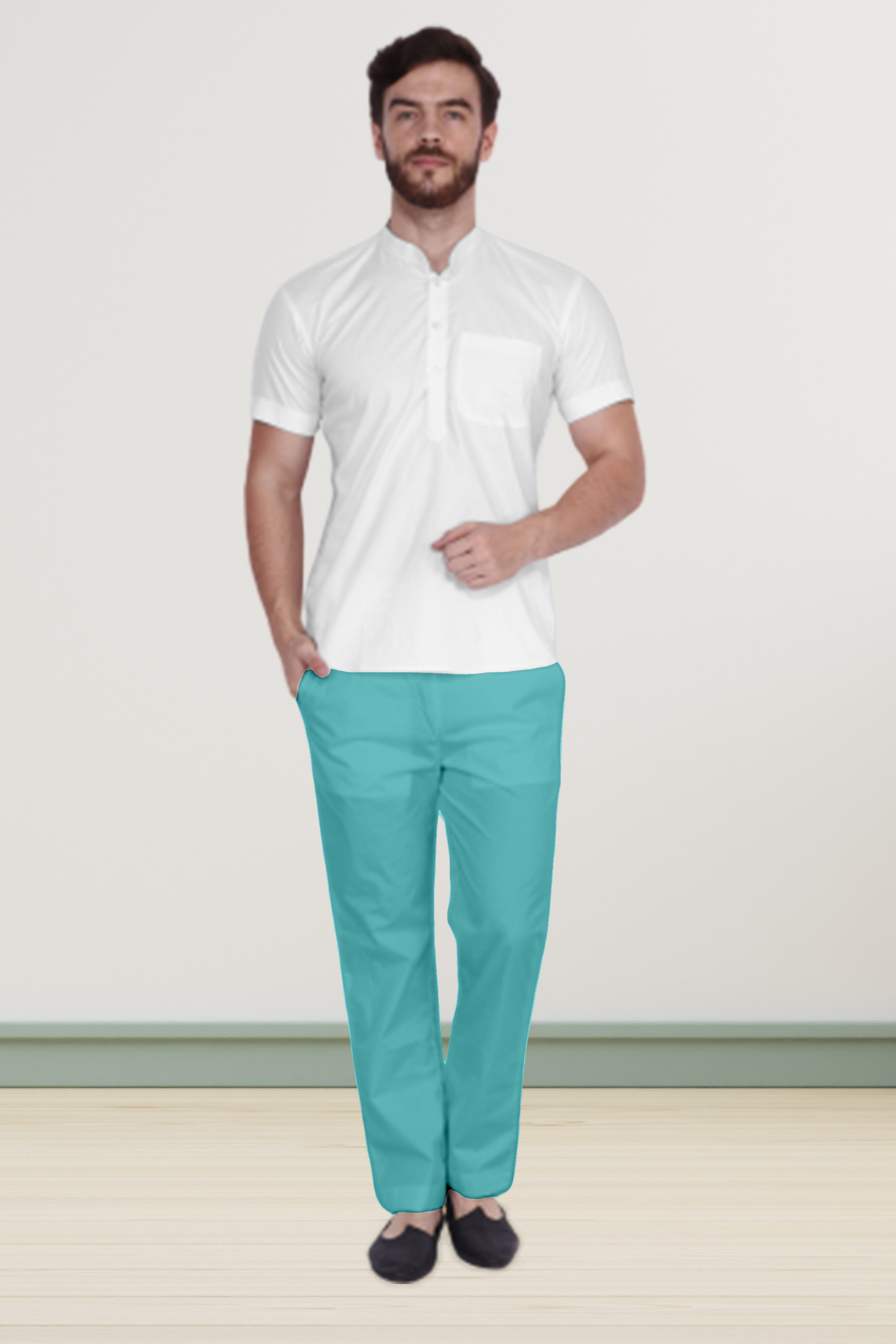 Sky Blue Cotton Pant Pajama