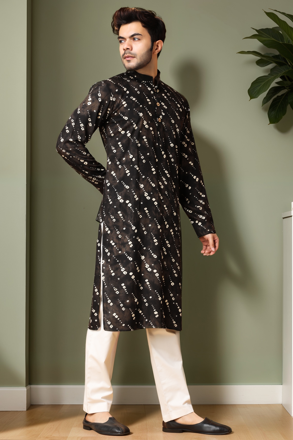 Buy Plus Size ​Smoky Swirls Printed Kurta Pajama At Apella | Sizes XS to 10 XL | India | Free Delivery | Customized