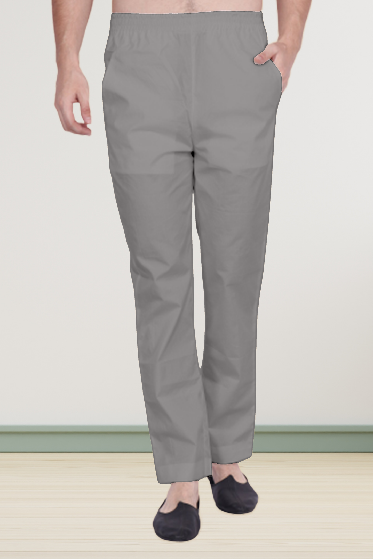 Steel Grey Cotton Pant Pajama