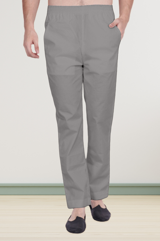 Steel Grey Cotton Pant Pajama