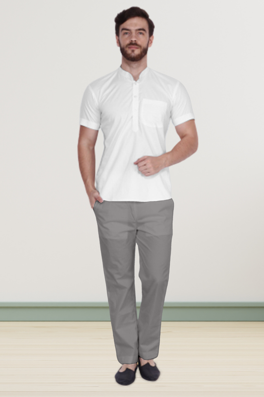 Steel Grey Cotton Pant Pajama