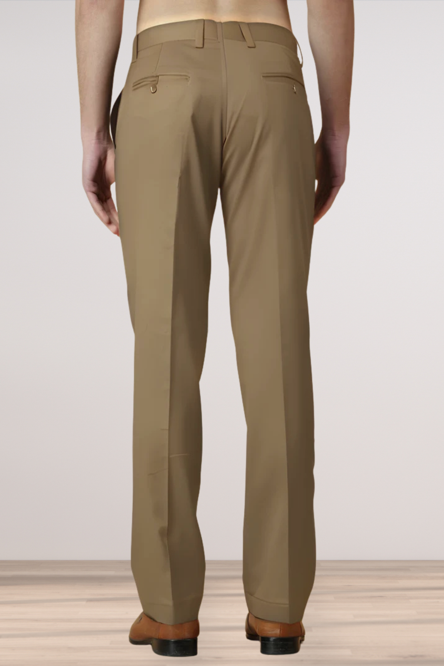 Desert Khakhi Solid Stretch Trouser