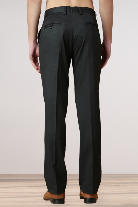 Forest Black Formal Stretch Trousers