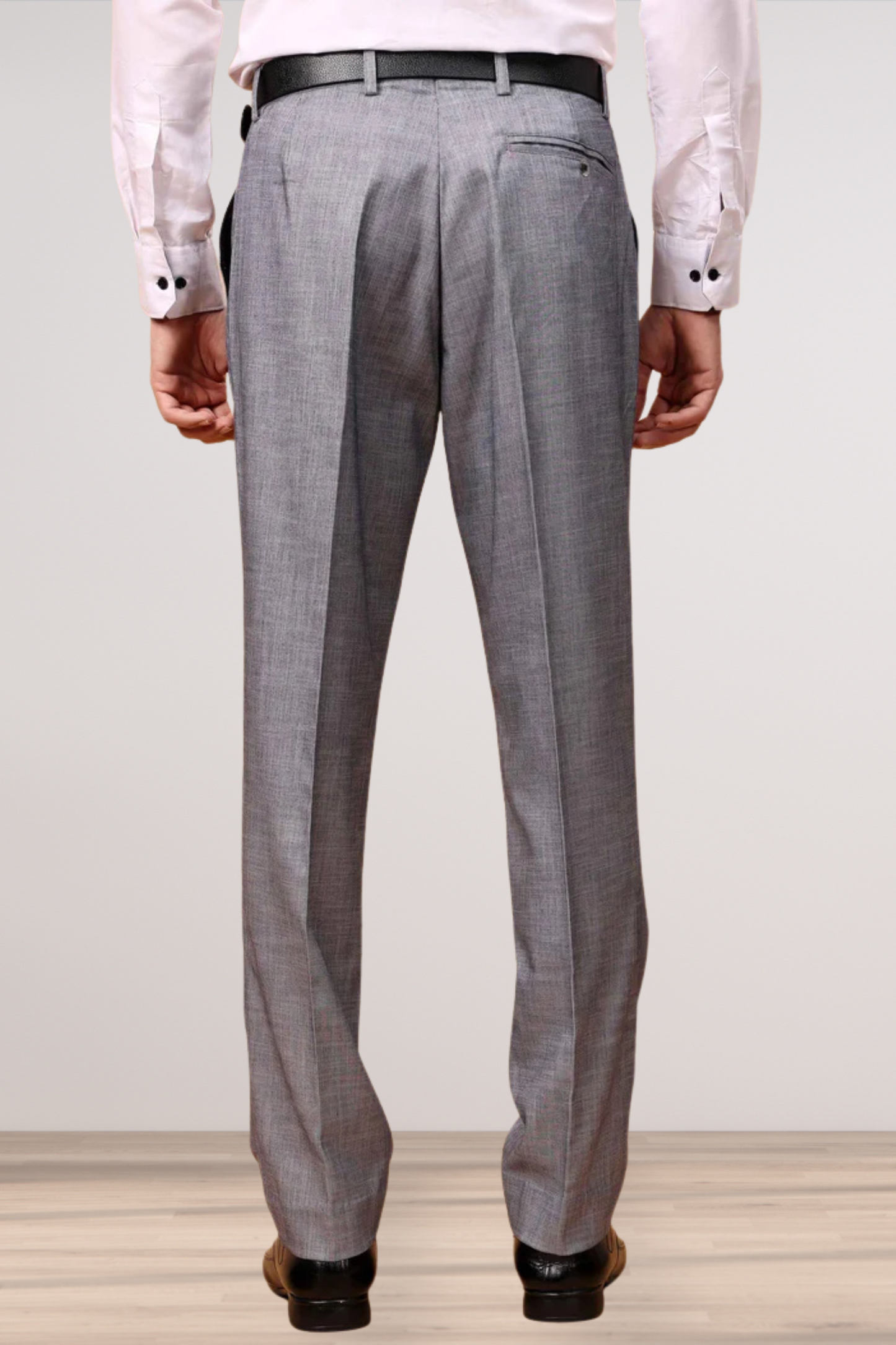 Silver Grey Linen Formal Trousers