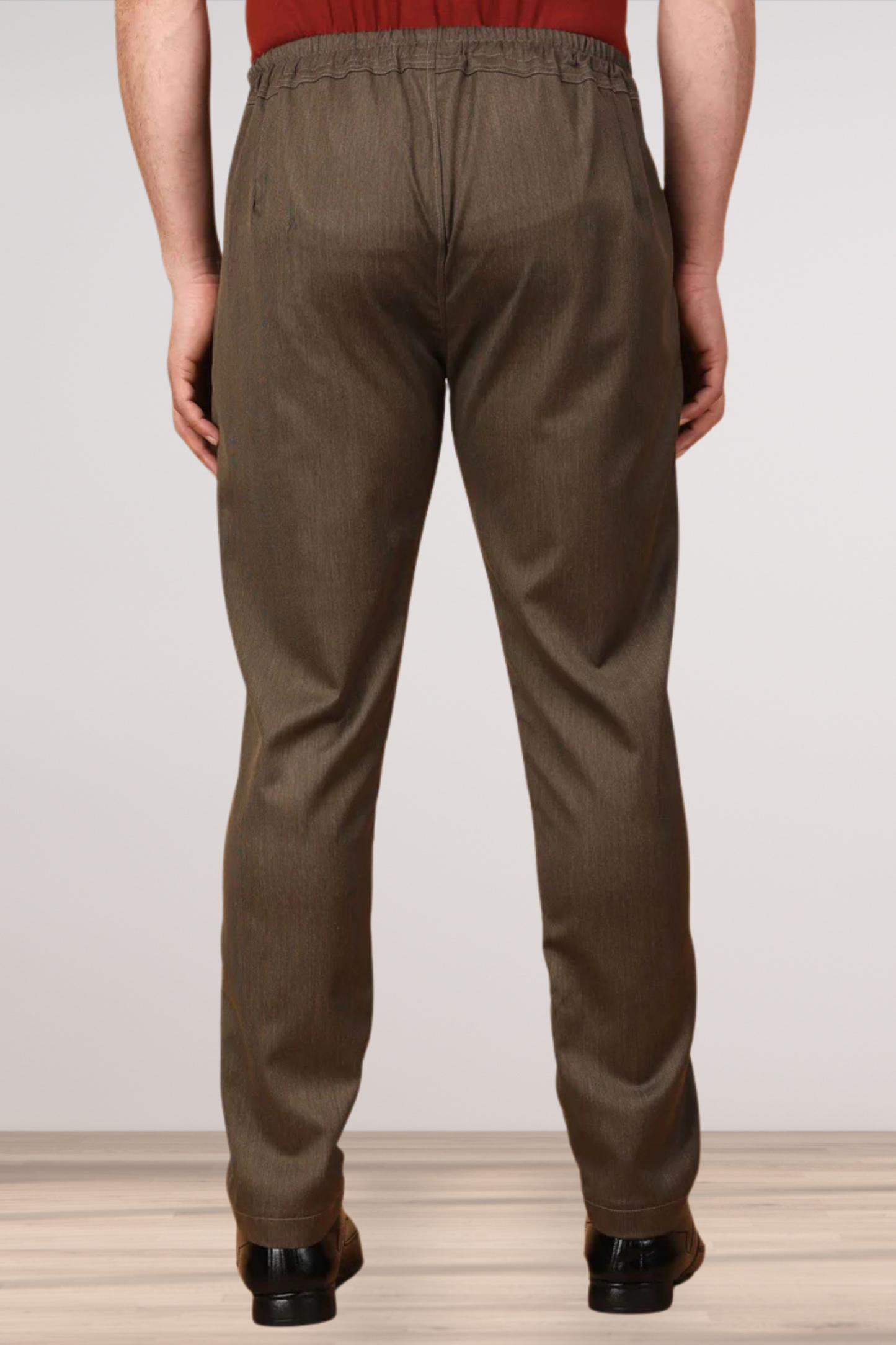 Cinnamon Textured Comfort Fit Trousers