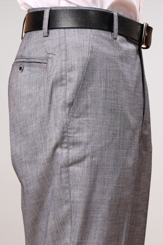 Silver Grey Linen Formal Trousers