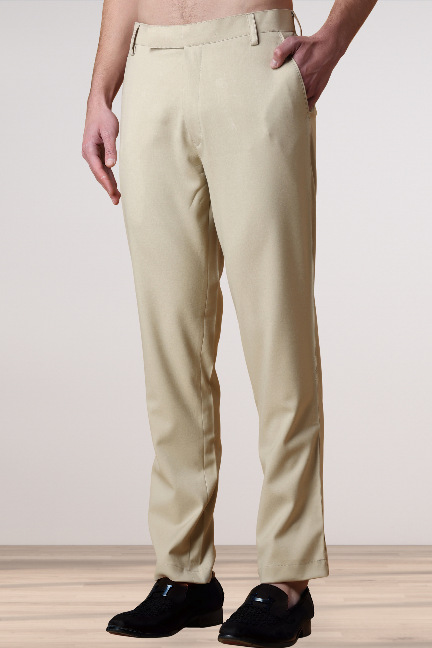 Beige Ultra Formal Trousers