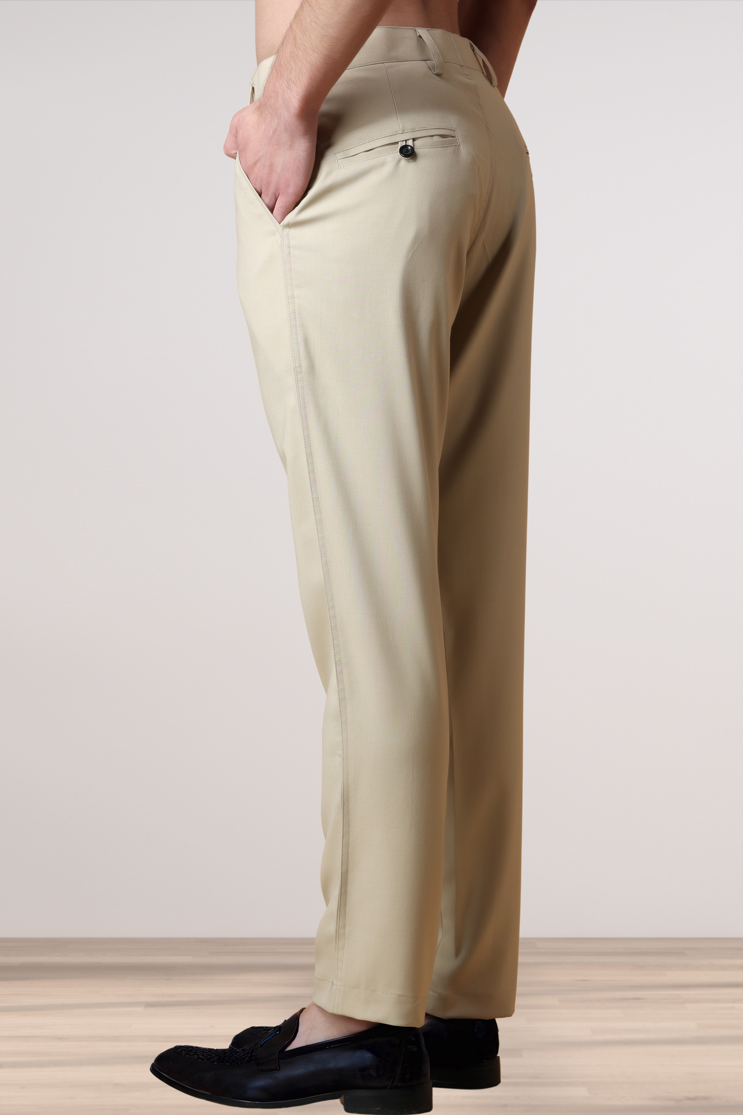 Beige Ultra Formal Trousers