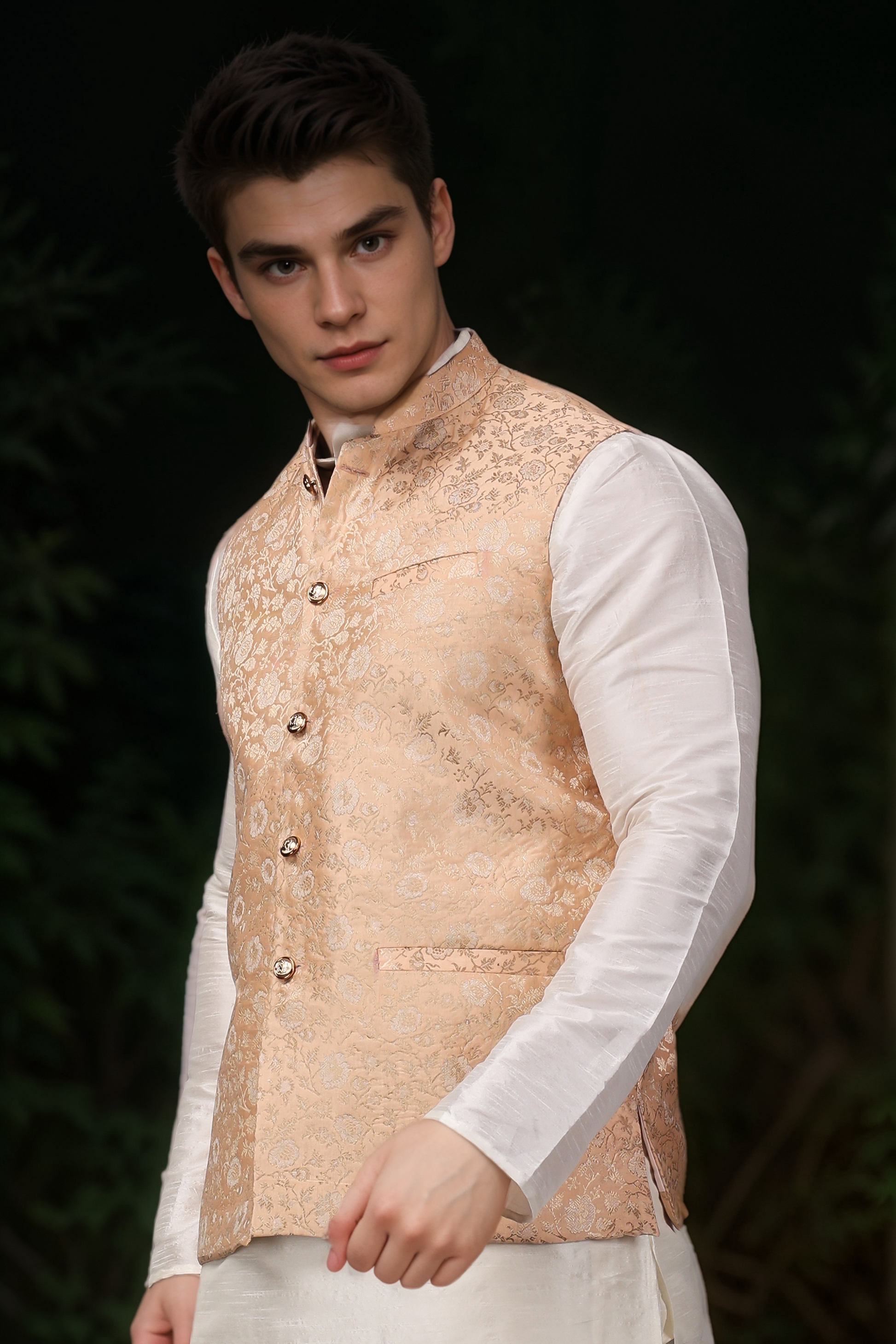 Buy Plus Size Apricot Aurora Brocade Vasket Set Apella The XS