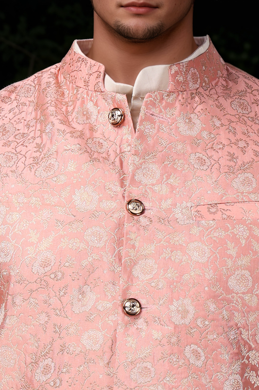 Coral Melody Brocade Vasket Set