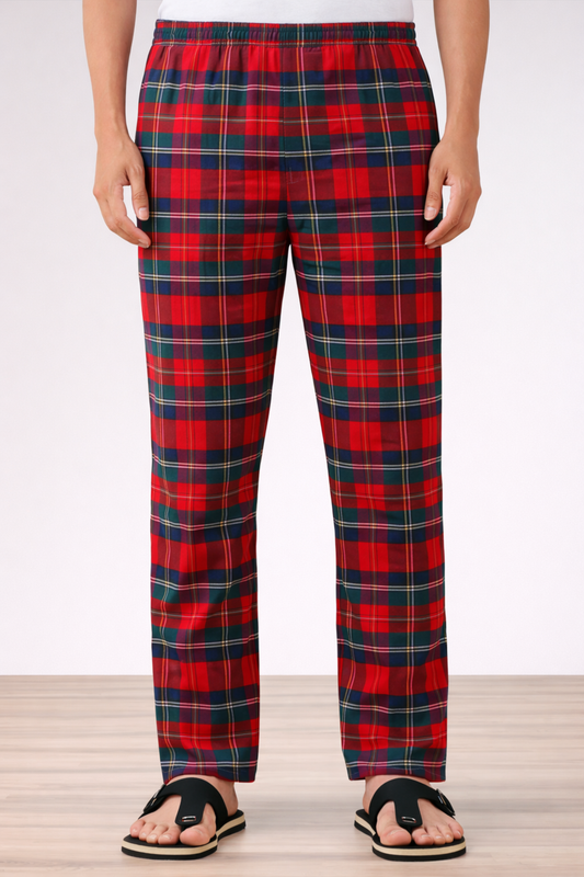 Candy Red Poplin Cotton Pajama