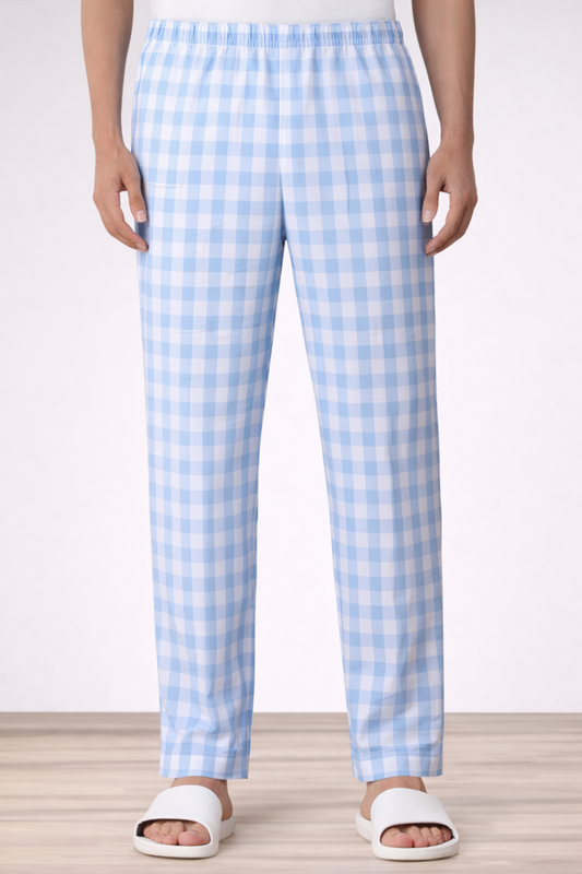 Powder Check Cotton Pant Pajama