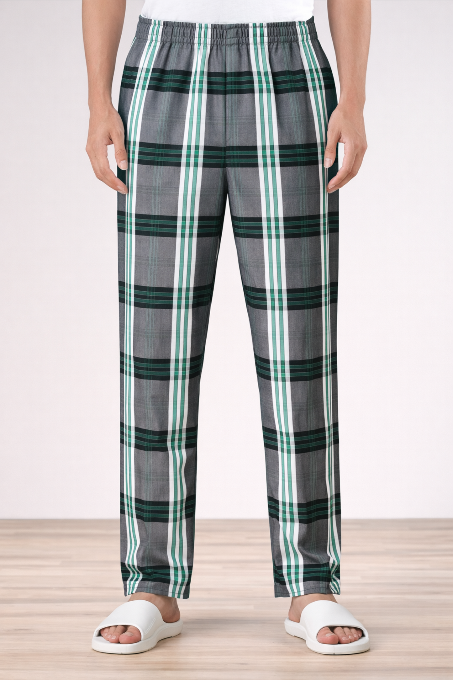 Forest Green Checked Cotton Pajama