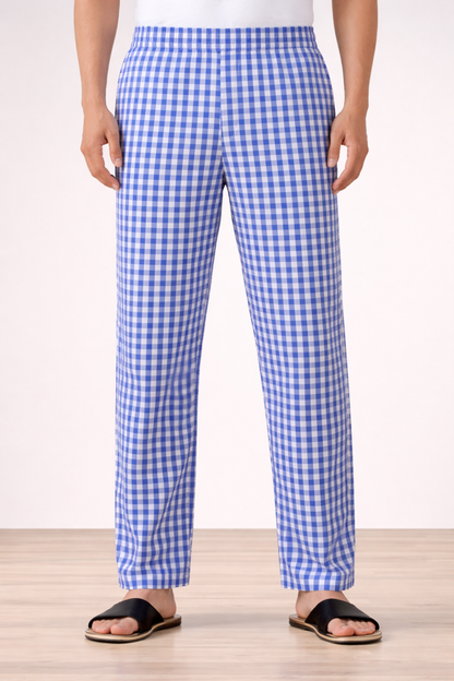 Mystic Blue Poplin Cotton Pajama